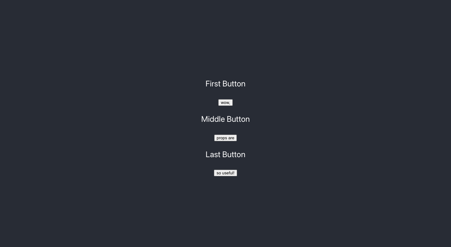 Buttons Using Props